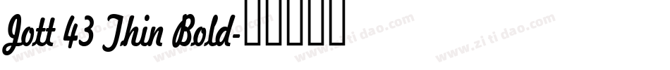 Jott 43 Thin Bold字体转换